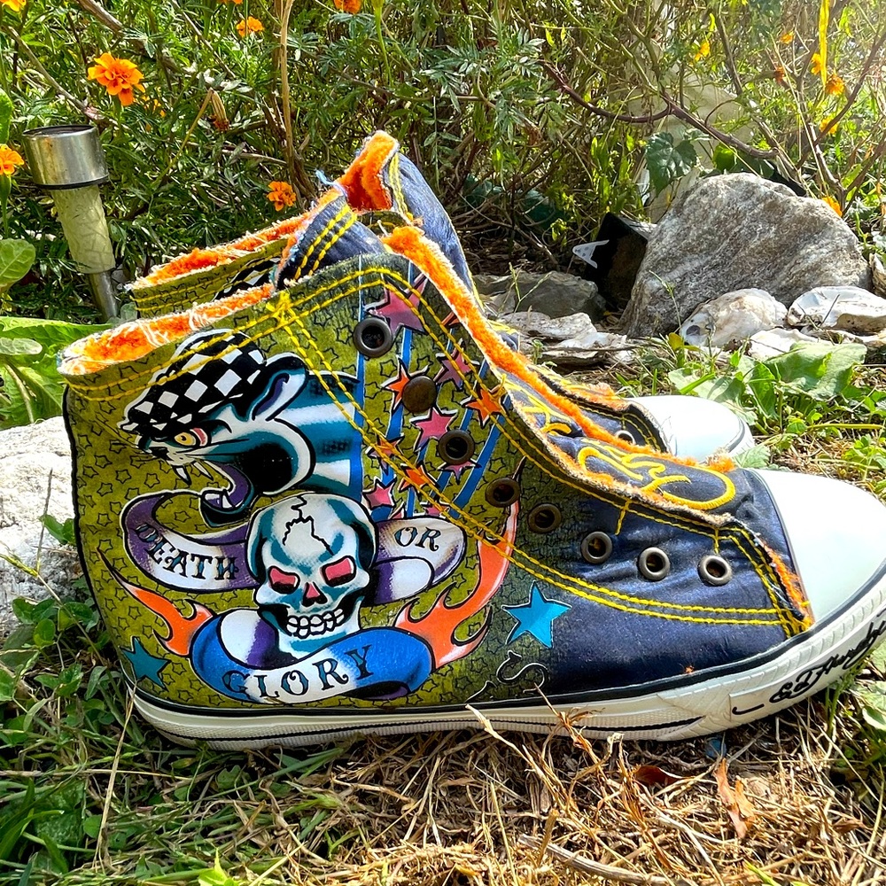 Ed Hardy High Top Shoes SOLD!!!!